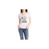 Levis Cartoon Print Round Neck Slim Fit Short Sleeve T-Shirt Women Tops White 17369-0337