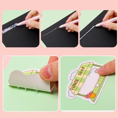 For Creative Precision Adhesive Stick Pen Fine Point Quick Dry Dot Liner Glue Pen for Scrapbook Journal DIY Art Papercra