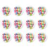 New Happy Birthday Theme Party Badge White Tinplate Handmade Birthday Badge 