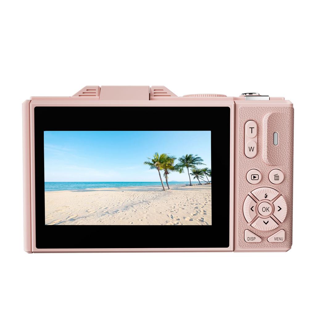 5K 75MP Mirrorless Camera 18X Zoom Auto Focus Digital Camera Anti Shake with 3 Inch Flip Screen Support 256GB Memory