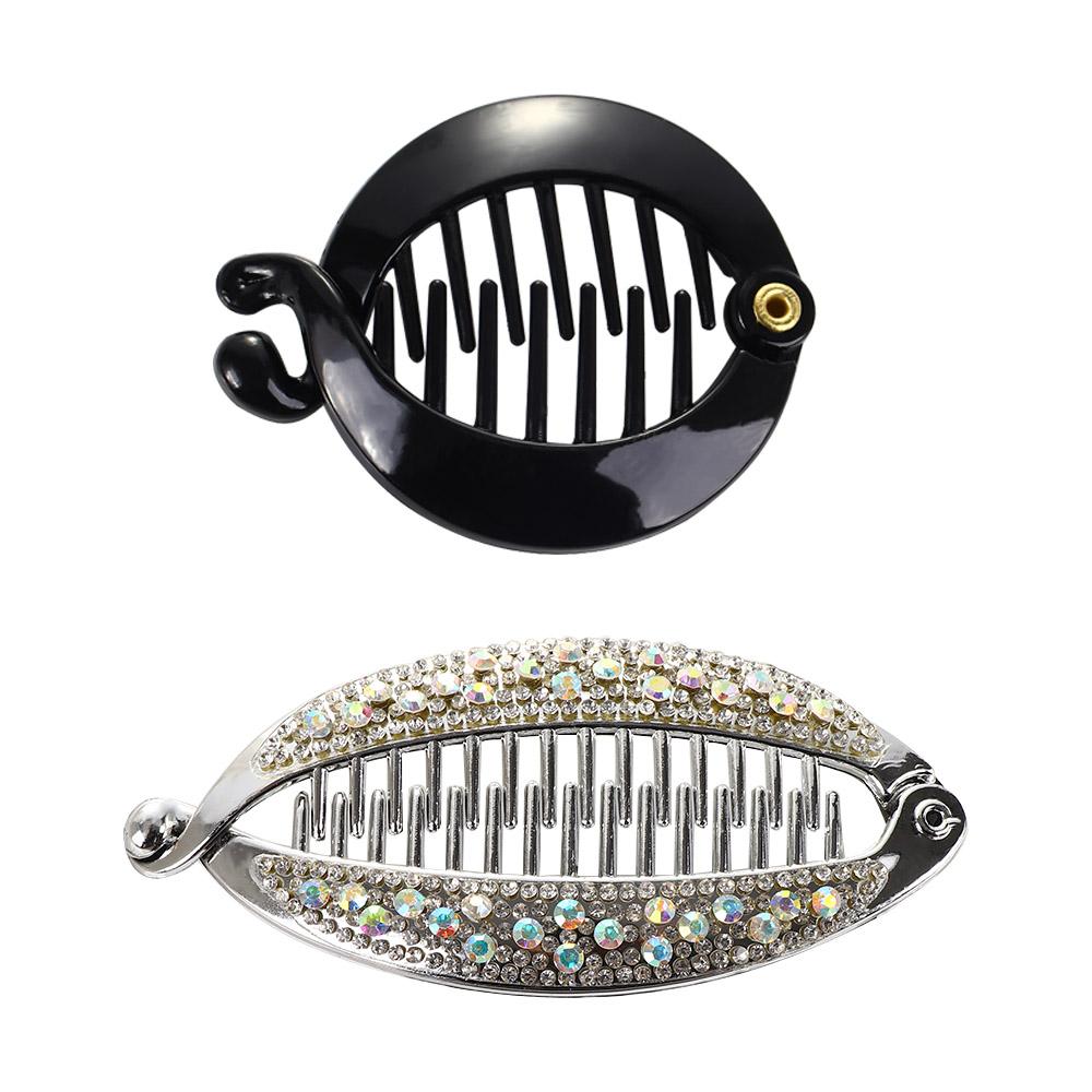 Elegant Luxurious Barrettes Rhinestone Fish Shape Women Fish Clip Hairpins Hair Clips Hair Claws