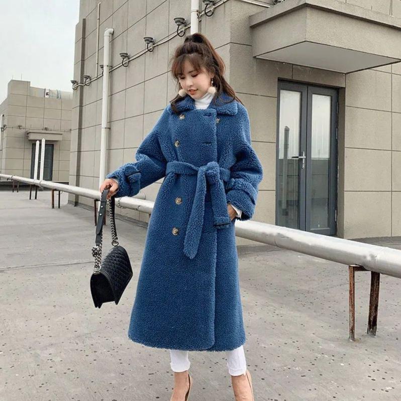 Windjacke Trend Wild Woolen Mantel Frühling und Herbst Große Größe Frau Kleidung Langarm