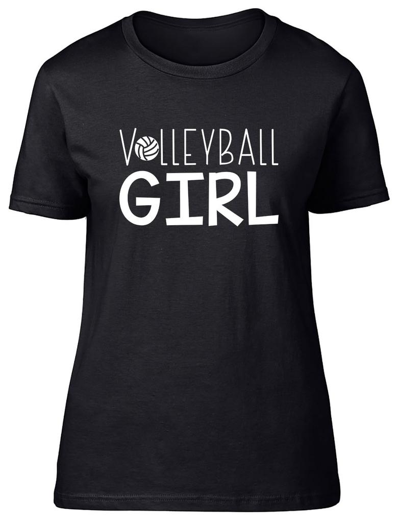 Volleyball Girl Fitted Unisexs Ladies T Shirt