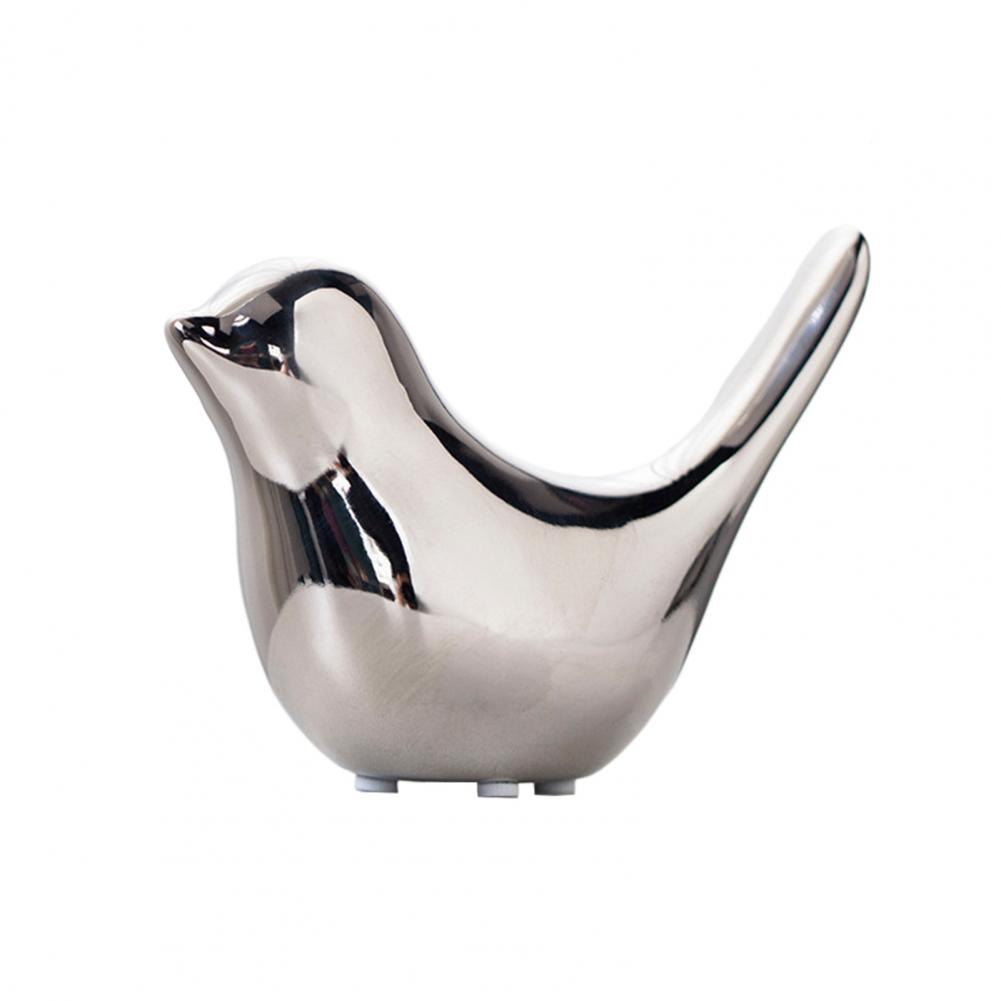 Modern Bird Sculpture Ceramic Bird Ornament Ceramic Abstract Bird Figurine Sculpture Modern Black White Golden Statue