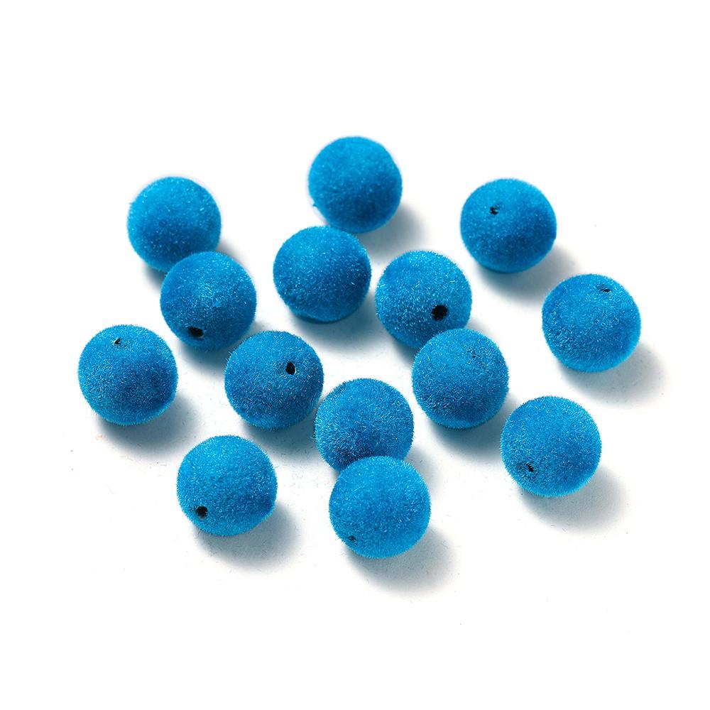 

30Pcs 8/10mm Colorful Flocking Felt Plush Acrylic Bead Loose Spacer Beads for DIY Earrings Bracelet Jewelry Making Accessories 8mm x 30pcs