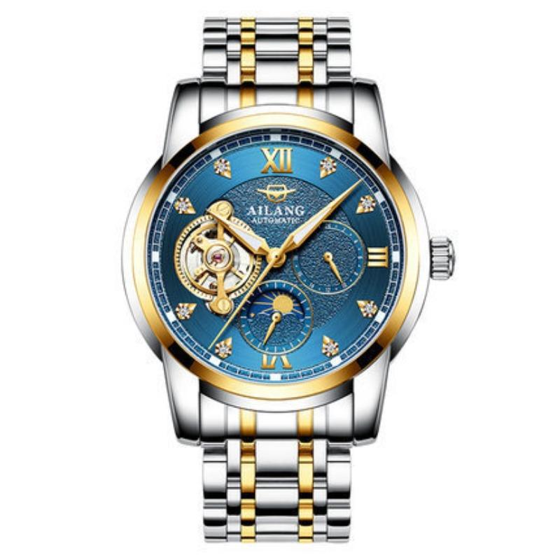 

AILANG Полностью автоматические механические часы Мужские многофункциональные мужские часы