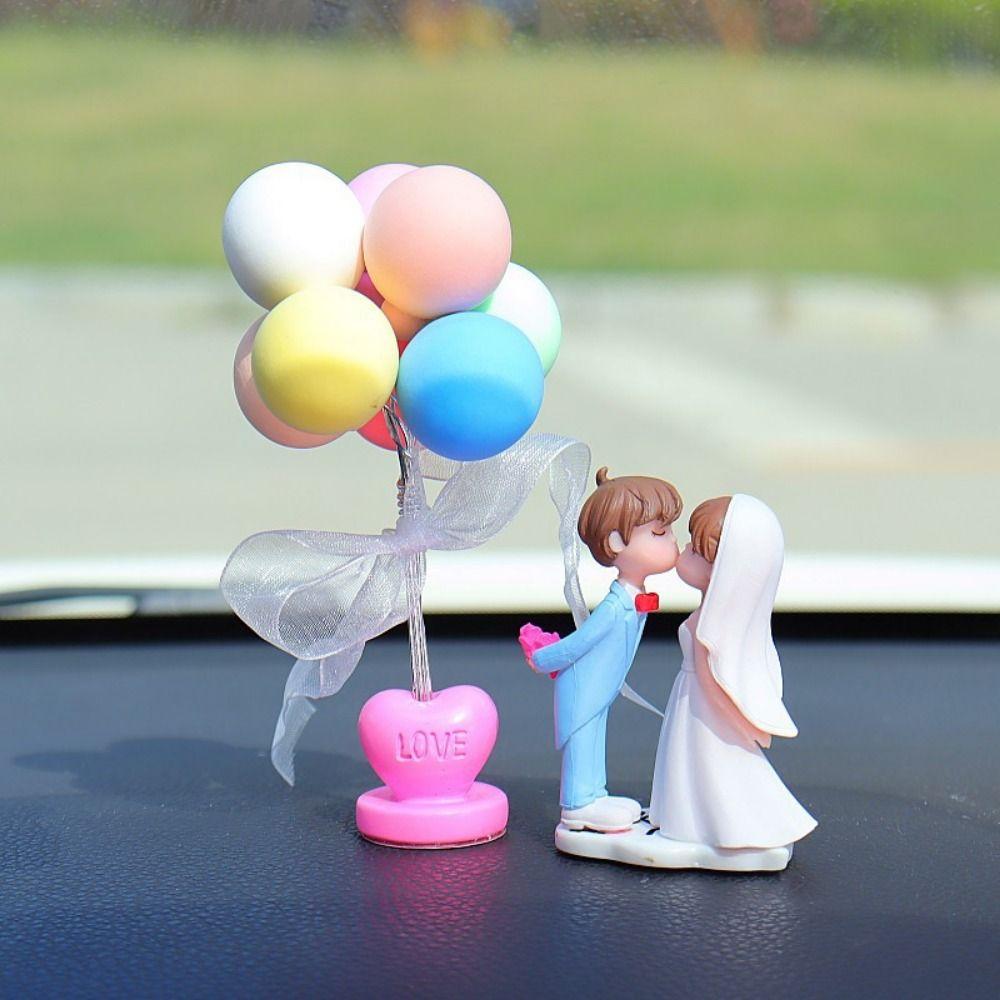 Wedding Dress Cartoon Couples Model Toys Get Married Kiss Balloon Action Figure  Home Decor