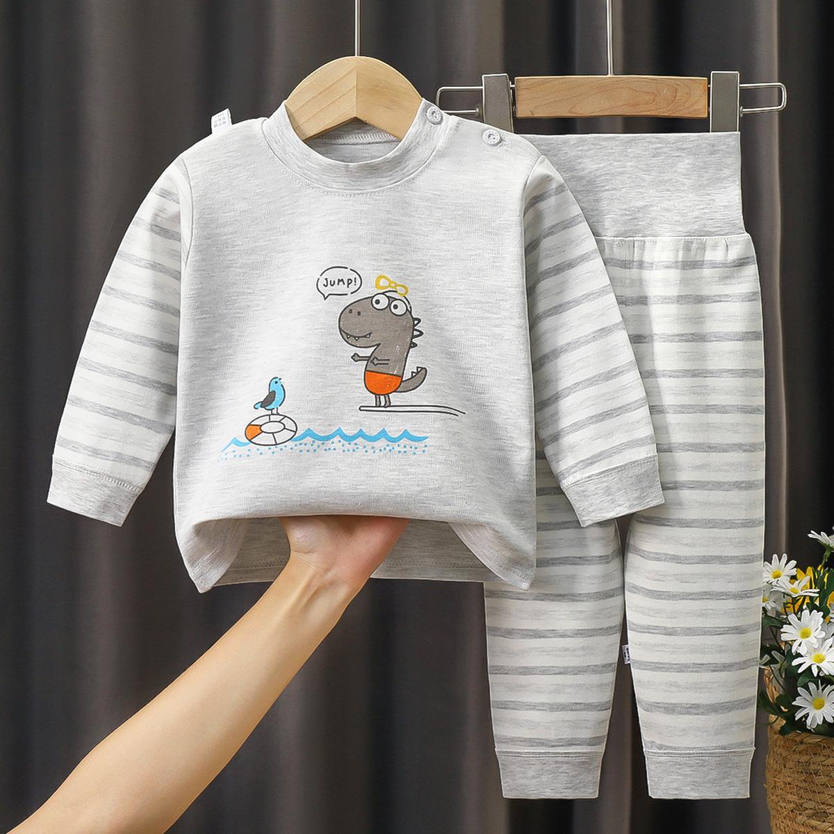 

Дитячий комплект нижньої білизни Кольоровий бавовняний піжама із завищеною талією для захисту живота Дитина Дитячий одяг 0-6 років 100cm