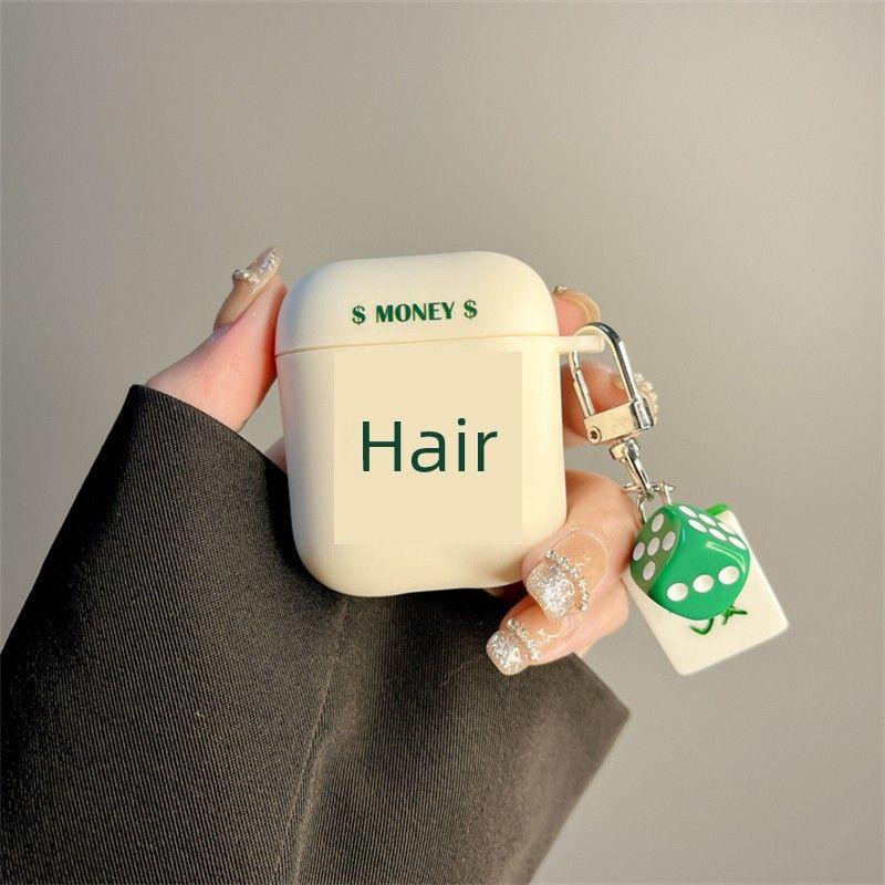 

Креативное текстовое предсказание для AirPods Pro2 поколения Защитный чехол Apple для Airpods3 Чехол для Bluetooth-беспроводных наушников airpods pro2 Rice bottom hair + pendant