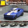 1/44 Dodge Challenger SRT Hellcat Toy Car Model Diecast Metal Vehicle Miniature Pull Back Doors Openable Collection Gift for Kid