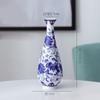 Chinese Blue and White Porcelain Vase Ceramic Flower Arrangement Container Home Decor Living Room Dining Table Hydroponic Vase