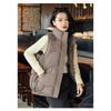 Large size women's vest autumn and winter new down cotton-padded coat 0kg top fat sister loose coat vest