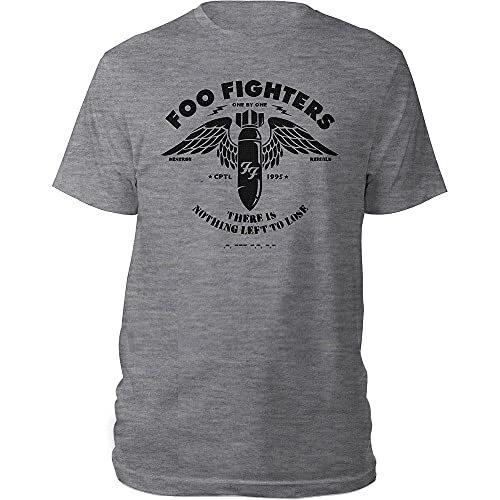 Foo Fighters FOOTS05MG03 T-Shirt, Grey, Large L