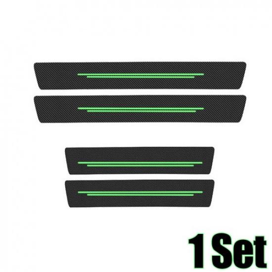 4x Carbon Fiber Auto Door Sill Anti-slip Protector Strip Sticker Car Accessories A