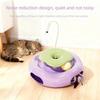 Cat Fun Plate Three Ways Cat Teaser Toy Electric Feather Training Pet Self-entertaining Gadget Cat Plates Toy Feather Accessory