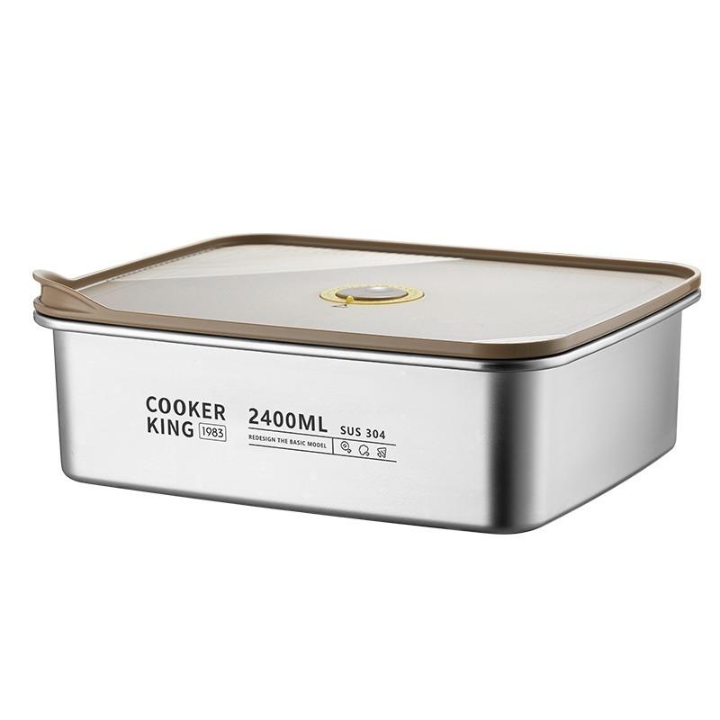 COOKER KING Food Storage Container Stainless Steel Camping Lunch Box Fruit Bento Box Refrigerator Freezer Sealed Storage Box
