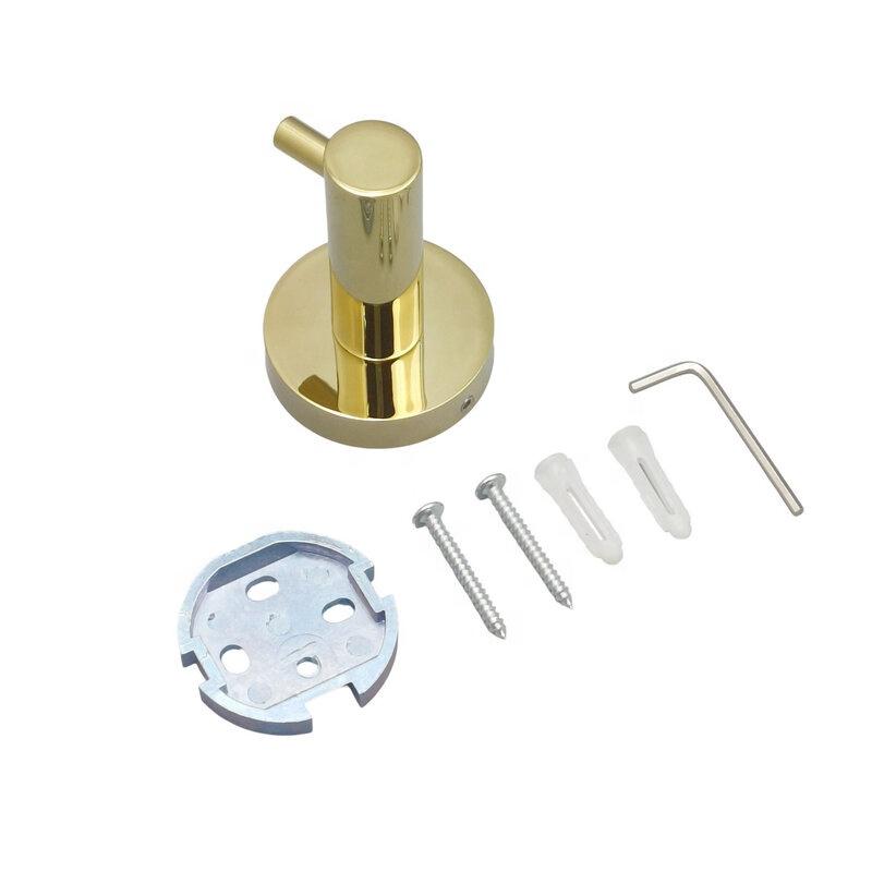 Metalique 54086B-BG Brushed Gold Towel Hooks 1Pack Coat Robe Hook Single Hook Wall Mounted Towel Hooks for Kitchen Bathroom