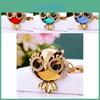Charming Gemstone Owl Key Holder Elegant Metal Keychain For Ladies Beautiful Gift Idea
