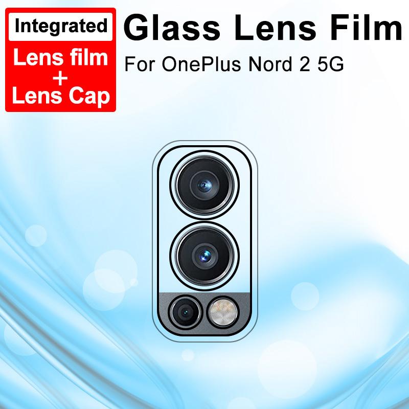 

IMAK High Light Transmittance Full Coverage Tempered Glass Camera Lens Film with High Transparency Acrylic Lens Cap for OnePlus Nord 2 5G Type A