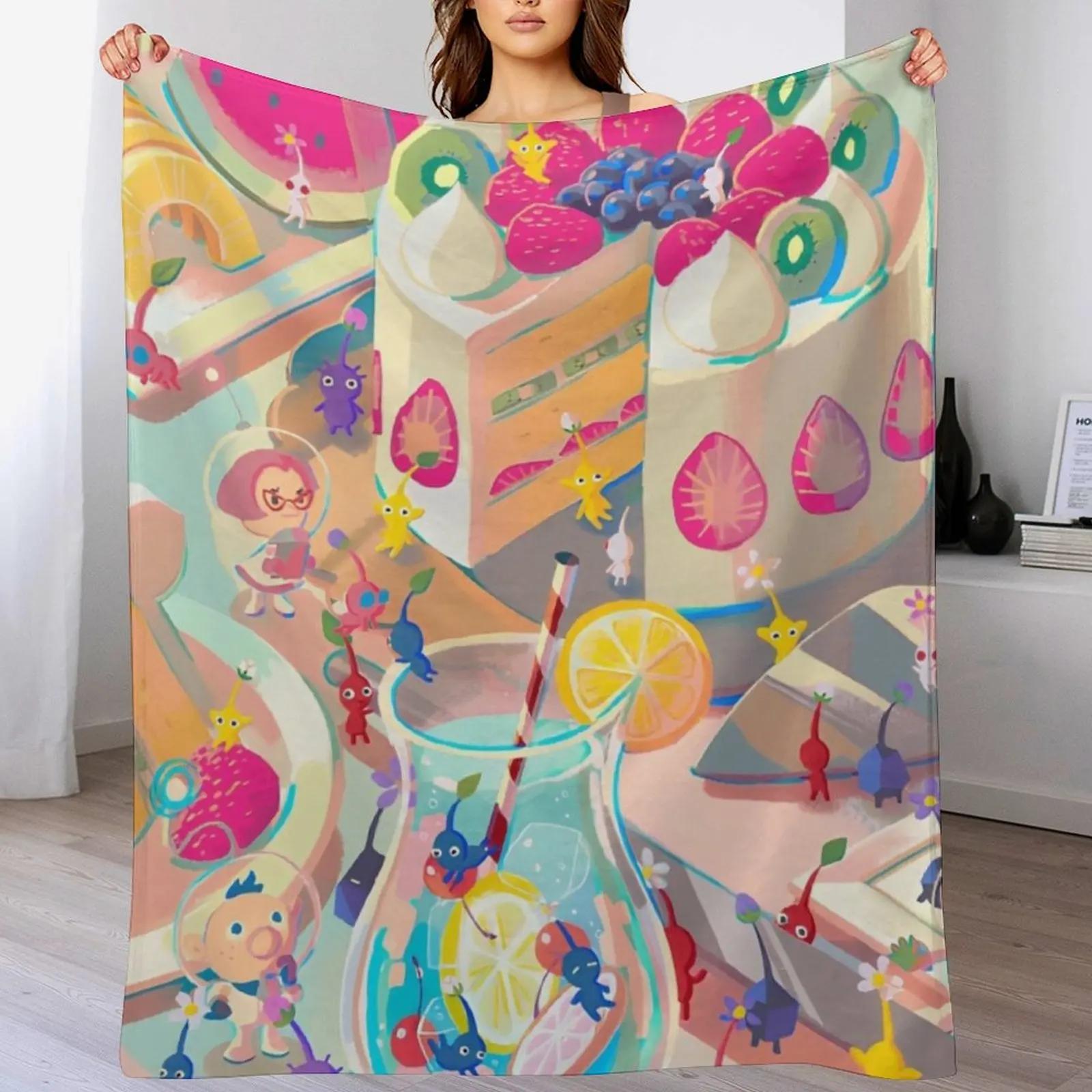 

Pikmin 4 Throw Blanket Thin Soft Blanket for Summer Night Sleeping 102x76cm(40x30in)