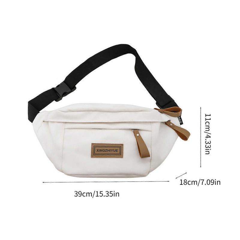 Bolso bandolera de nailon elegante y versátil con correa de hombro ajustable adecuado para diversas ocasiones Blanco