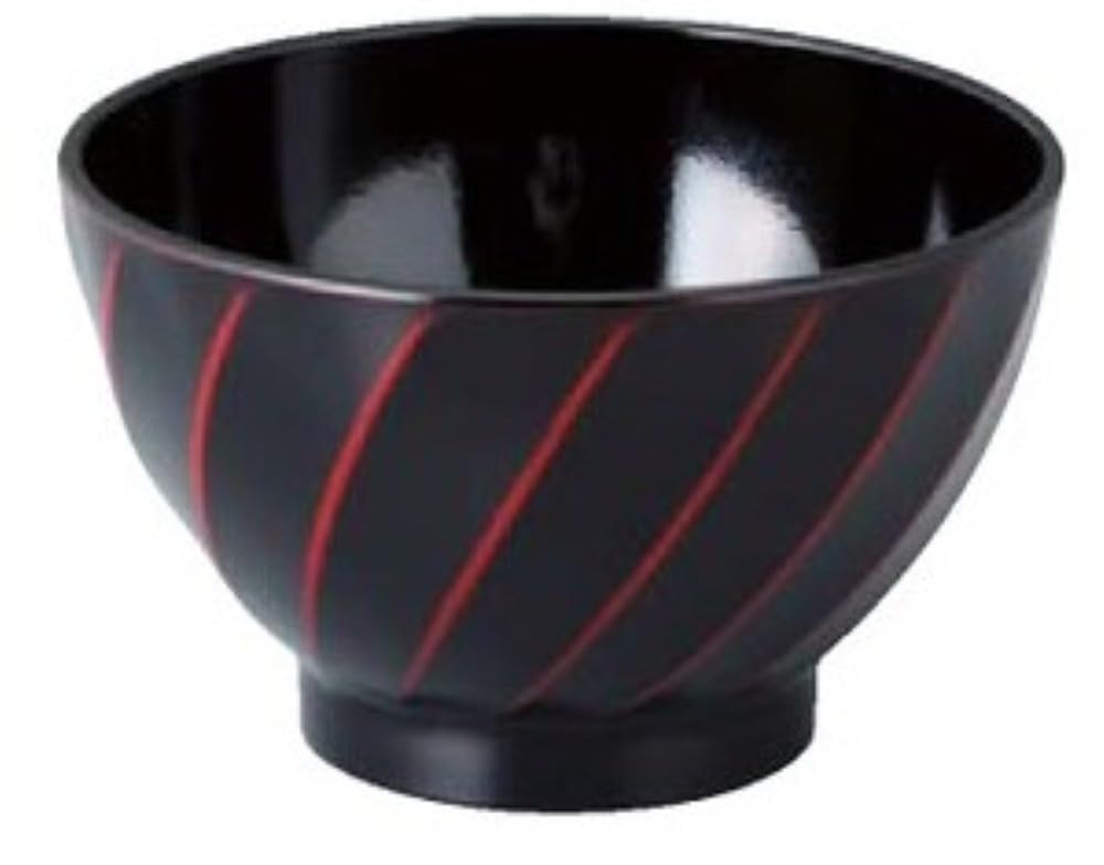 Fukui Craft Diameter 108 Twisted Soup Akebono with Black Interior 31090040 TA) Bowl, (Dawn)