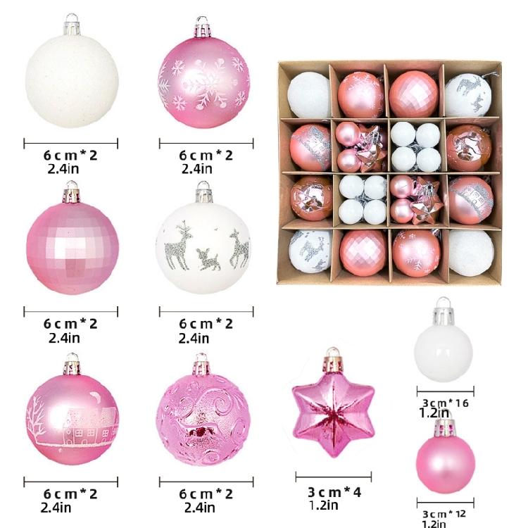 42Pieces Shatterproof Christmas Balls Ornament Bright Christmas Bauble Collections Sphere Pendant for Tree Decorating