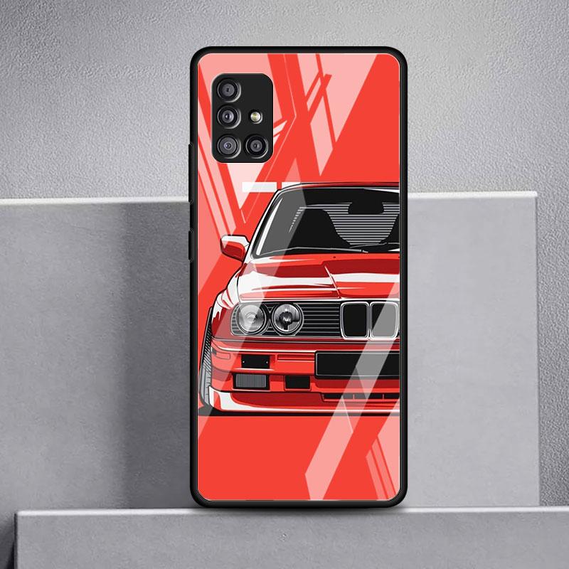 Japan JDM Sport Autos Comic Glas Fall Für Samsung Galaxy A52 A71 A50 A51 A70 A21s A31 A72 A10 A12 A30 A22 5G Telefon Abdeckung
