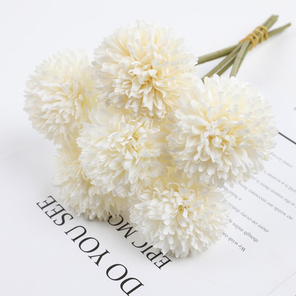29cm Chrysanthemum Ball Bouquet Fake Chrysanthemum Ball Chrysanthemum Ball Flower 1/5pcs Garden Christmas Kitchen Festival Decor