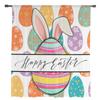 Easter Egg Texture Rabbit Ears Tulle Curtains For Living Room Bedroom Voile Sheer Curtain Window Home Decor Drapes