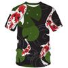 Men's 3D Printed T-Shirt Colorful Animal Plant Pattern Printing Short Sleeve O-Neck Pullover Casual Top