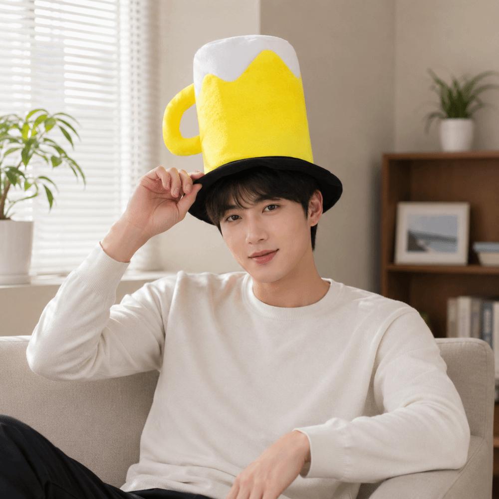 Funny Beer Mug Hat Cartoon Cosplay Headgear Lightweight Halloween Headgear Stage Performance