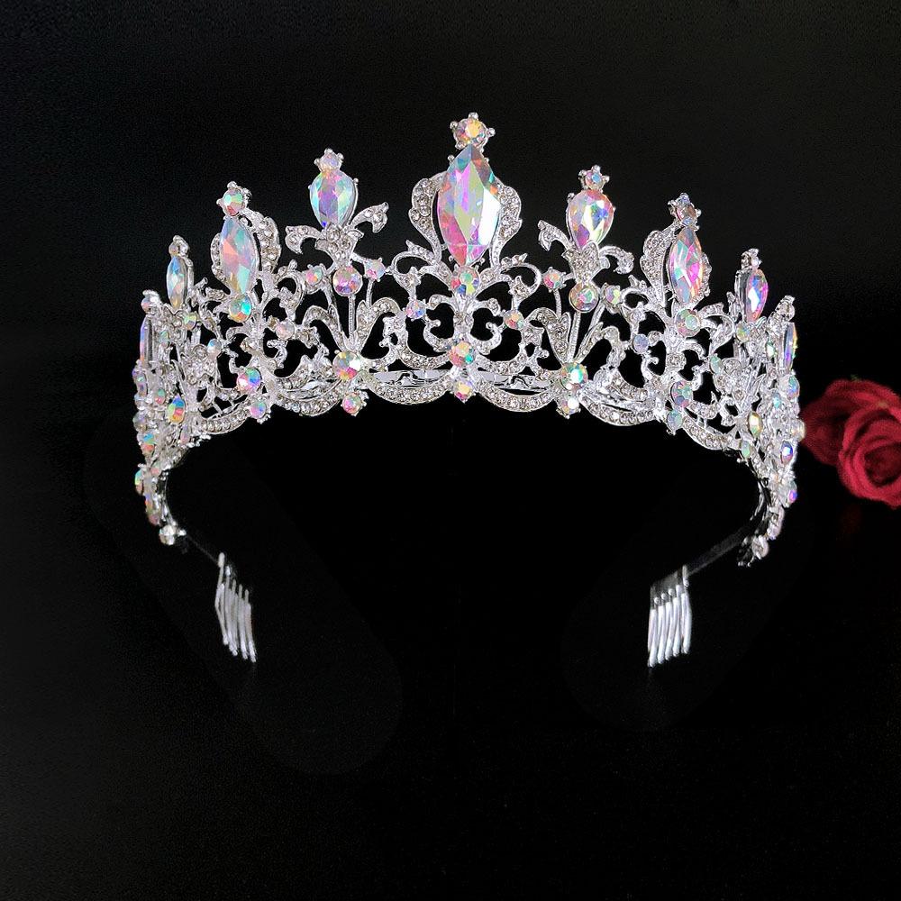 Nouvelle Couronne de Mariage Tiare Grand Luxe Strass Mariage Dîner Bandeau de Mariage Couronne