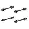 Fahrrad Hinterradnabe Achse 145mm Schwarzer Stahl 95mm Gewinde für Schnellspanner