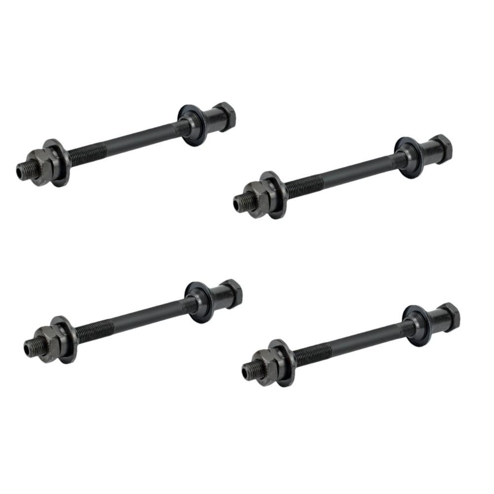 Fahrrad Hinterradnabe Achse 145mm Schwarzer Stahl 95mm Gewinde für Schnellspanner