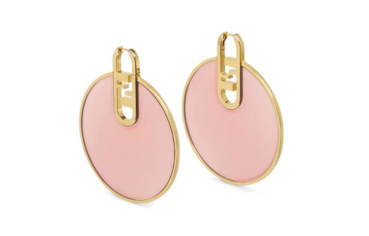 FENDI Earrings Women's Gold/Pink 8AH593WN5F1HEQ