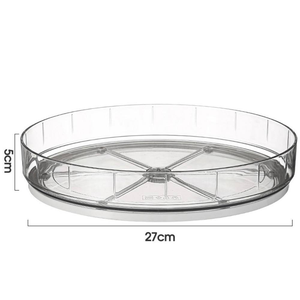 

Plastic Turntable Storage Tray Clear Lazy Fridge Organizer Portable Storage Rack Kitchen Organizer L