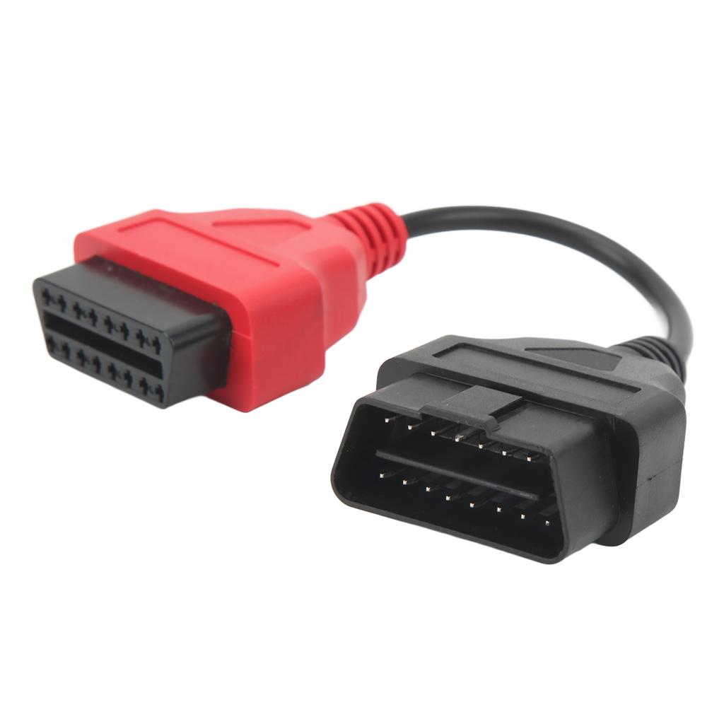 OBD2 Scanner Adaptor Cable Red SRS Diagnostic Cable Replacement for Fiat EcuScan