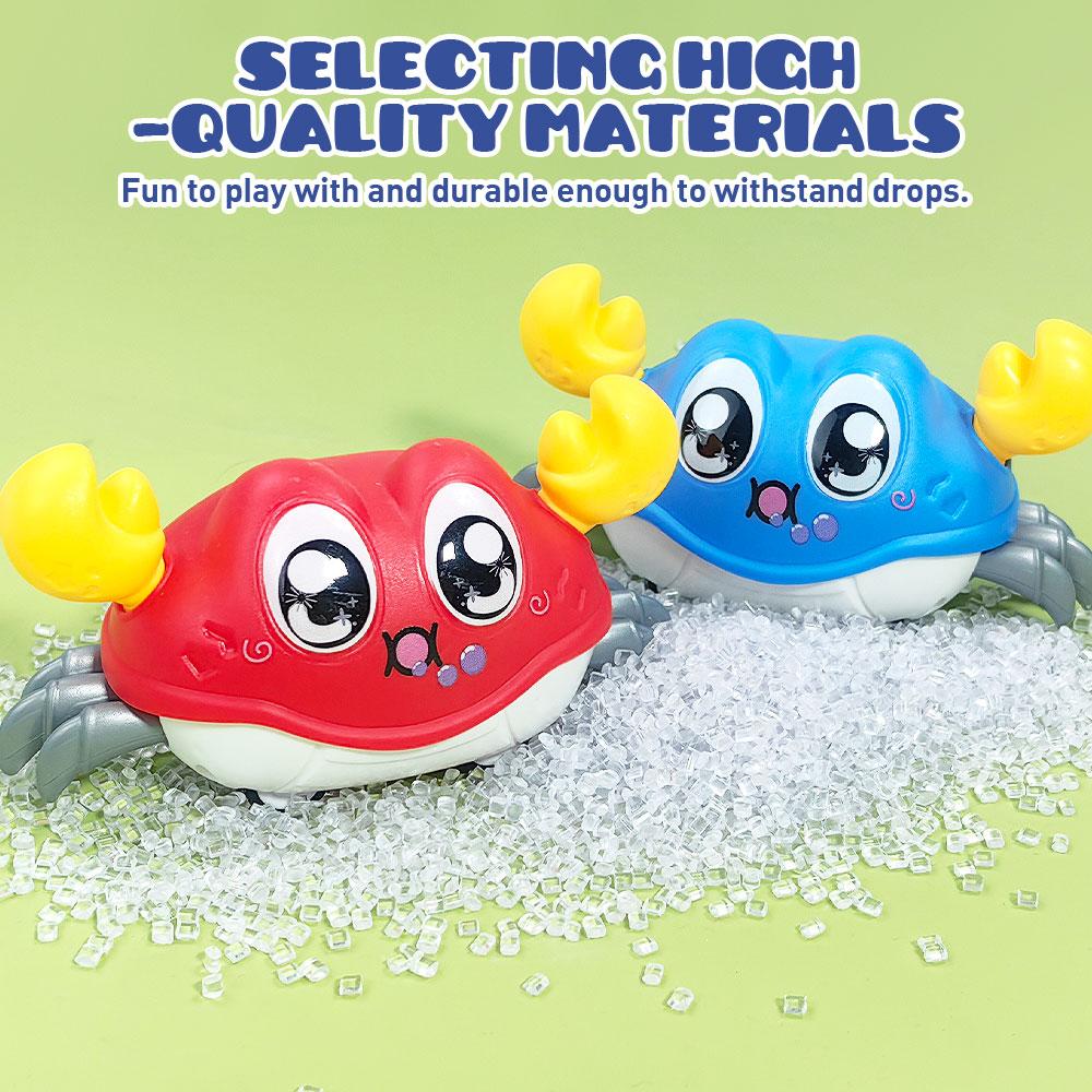 Electric Crawling Crab Toy, Dancing Walking Baby Sensory Tummy Time Toy, Auto Moving Learning Crawl Toy For Infant Gift