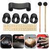 9 Stück Tongue Drum Handpan Trommelstöcke Klangaufkleber Fingerabdeckungen Instrumenten-Ersatzwerkzeuge Percussion-Fächer Geschenk