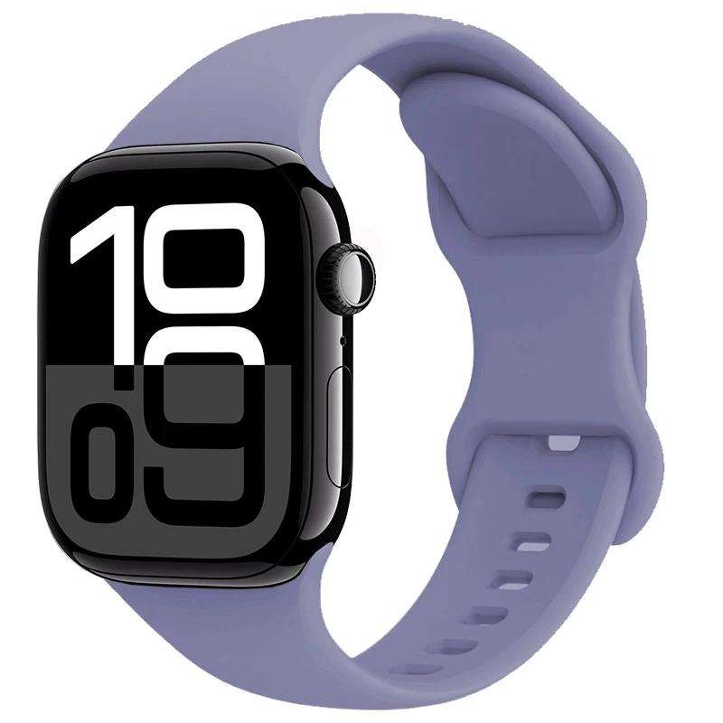 Silicone Strap for Apple Watch Band 45mm 41mm 44mm 40mm 49mm Series 10 46mm 42mm Bracelet for iWatch Ultra 9 8 7 6 5 4 SE2 Strap