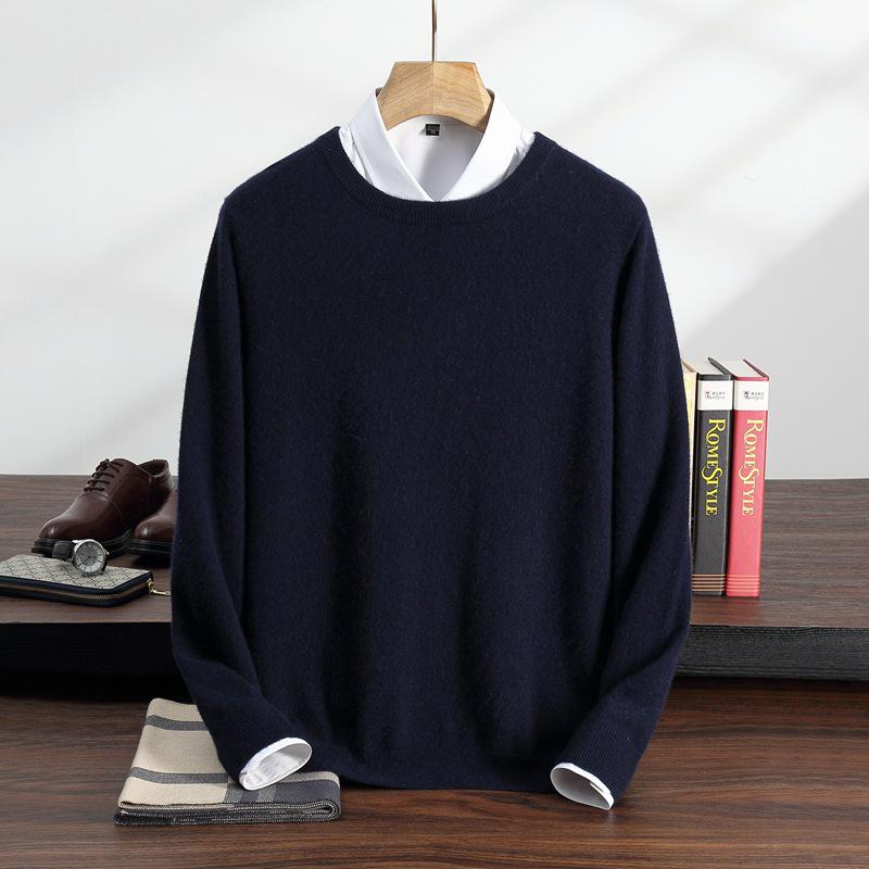 2025 Men s Cashmere Turtleneck Sweater - Soft & Warm Pure Color Knit Long Sleeve L