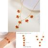 Fall Maple Leaf Pendant Necklace With Alloy Leaf Shape And Electroplated Finish For Stylish Wear