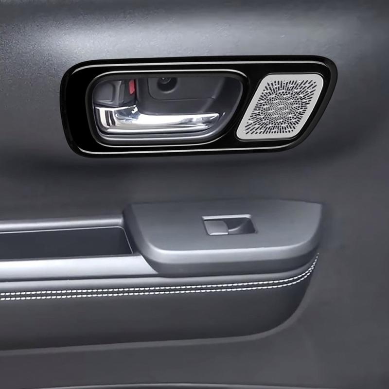 RHD ABS black For Honda N-BOX/N-BOX  2024 2025 door handle window switch trument One button start steering wheel cover