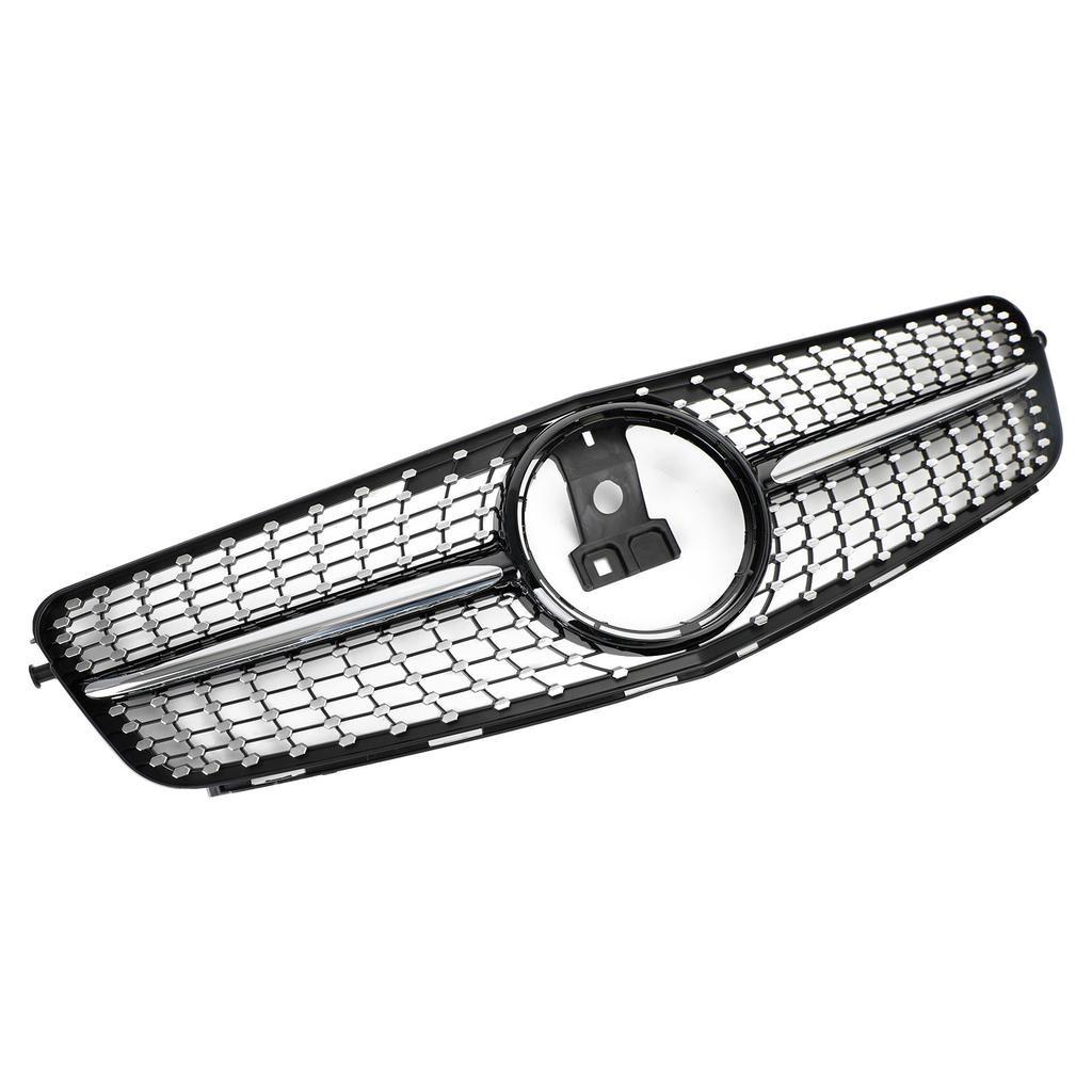 Diamond Front Bumper Grille Grill Fit C-Class Benz W204 C300 C350 2008-2014