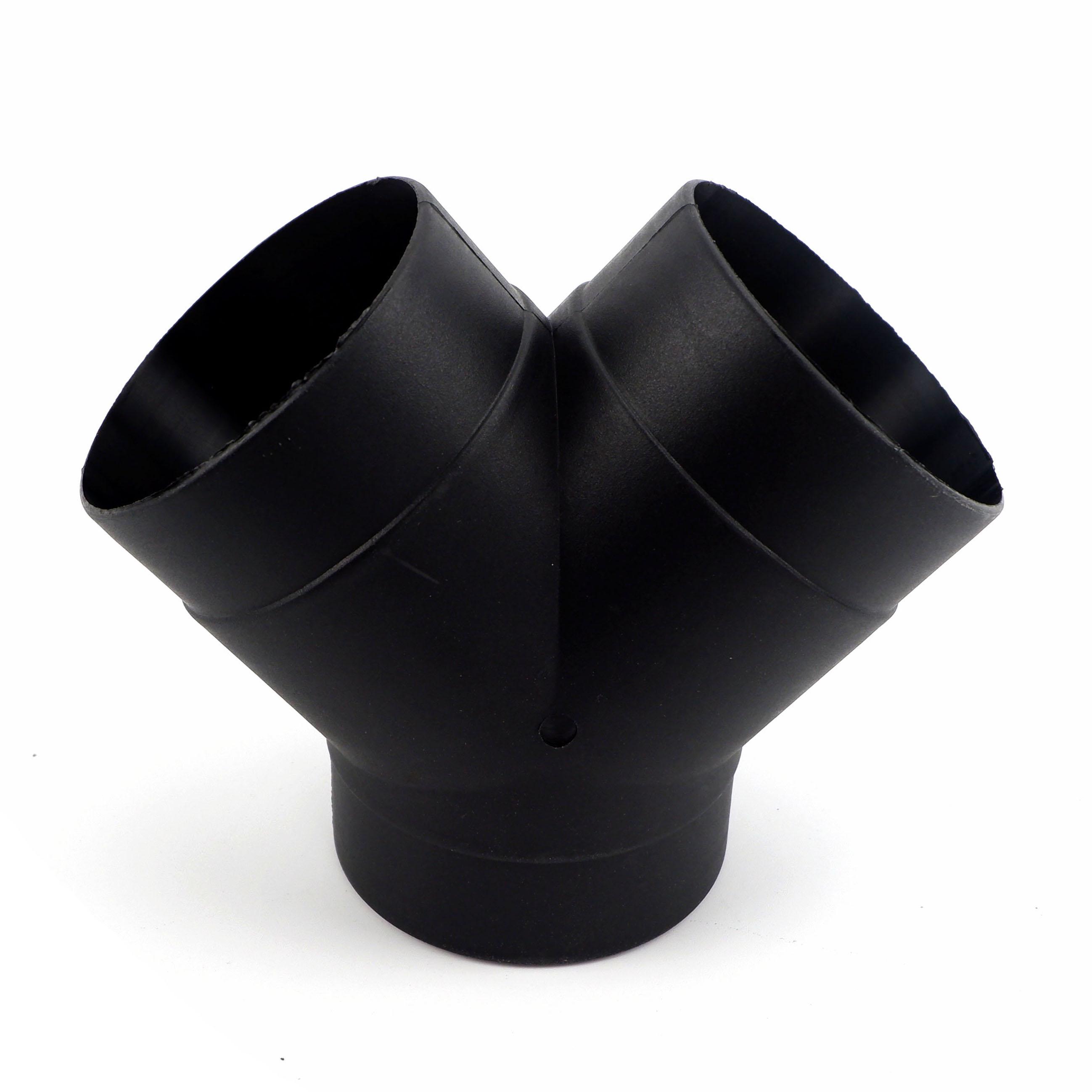 

75mm Diesel Heater Y 3 Outlets Connector & 2x Air Outlet & 2x Duct Pipe Warm Black & 4x Clamps Set For Car Truck VAN Camper