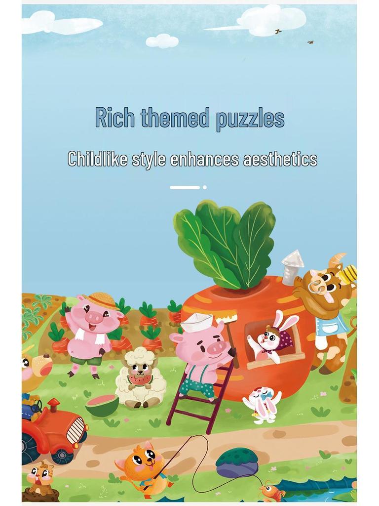 Educational Cartoon Jigsaw Puzzle for Kids Ages 3-6, Ideal Gift for Kindergarten Boys and Girls