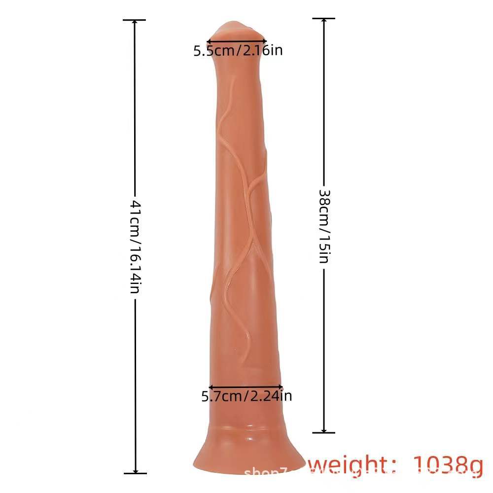 Double Layer Silicone Super Large Size Penis With Anal Plug Development In The Posterior Chamber