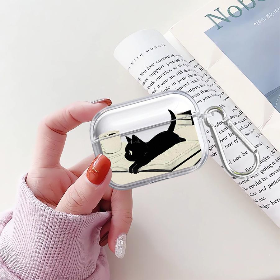 Cute Cat Clear Earphone Cases Cover Case For Airpods 4 Pro3 Pro2 1 Pro 3 2