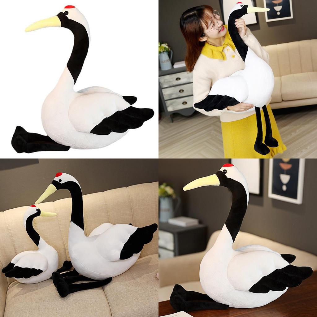 Lebensechter Plüsch Schwarzer Schwan Stofftier Spielzeug Dekorative Puppe 50cm 80cm Größe